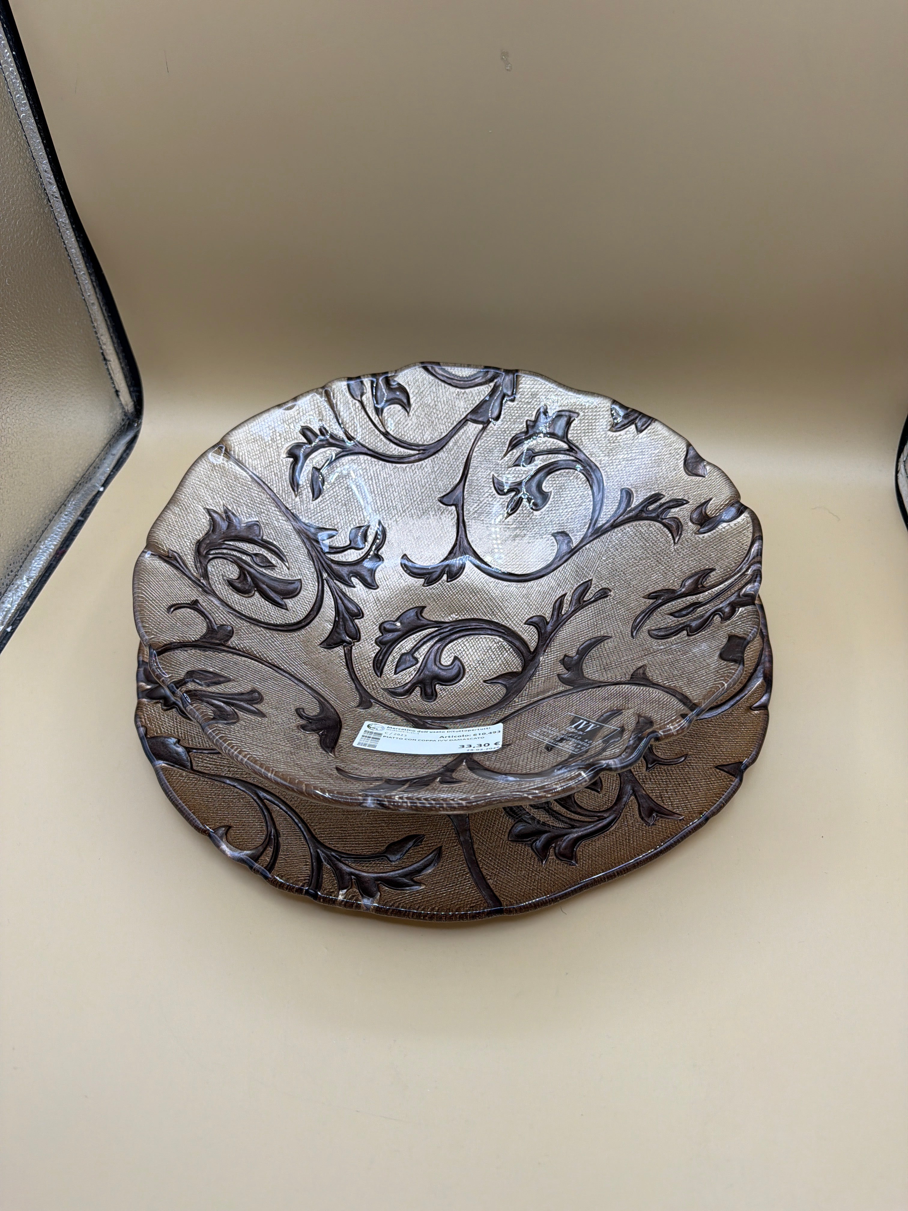 Piatto Con Coppa Ivv Damascato