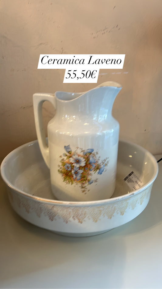 Laveno ceramic jug and basin