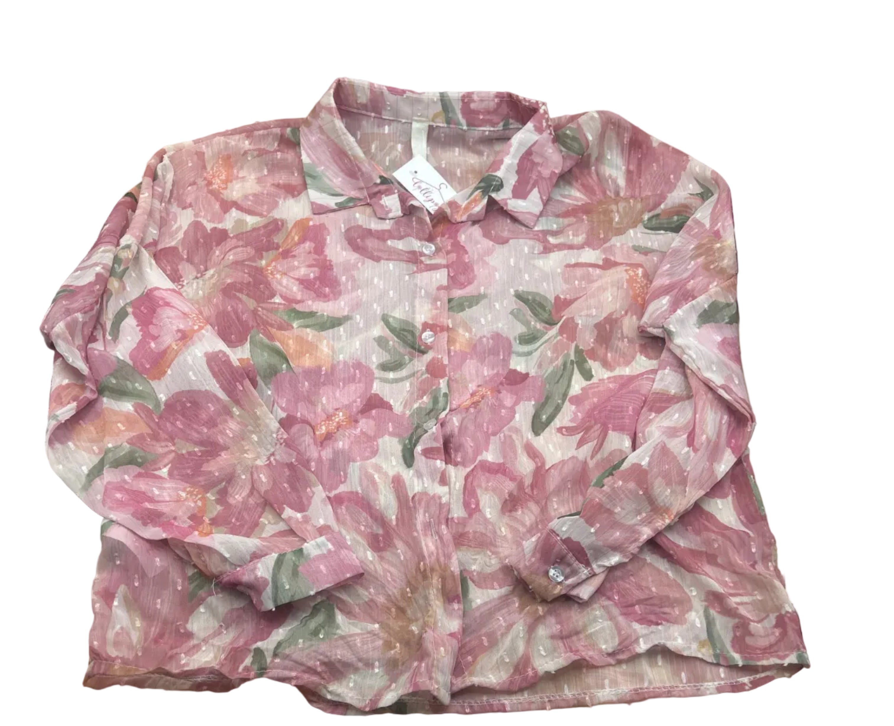Camicia Fiori Rosa Nuova M