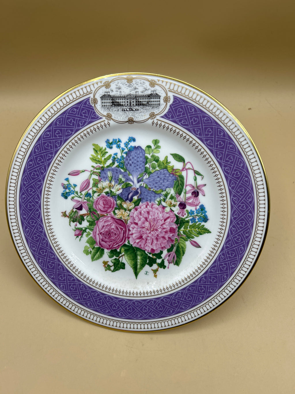 Piatto Da Collezione Della Royal Horticultural Society - The 1990 Chelsea Flower Show Plate Victorian Bouquet By Royal Albert
