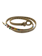 Cinturina Beige Borchie Colorate Nuova