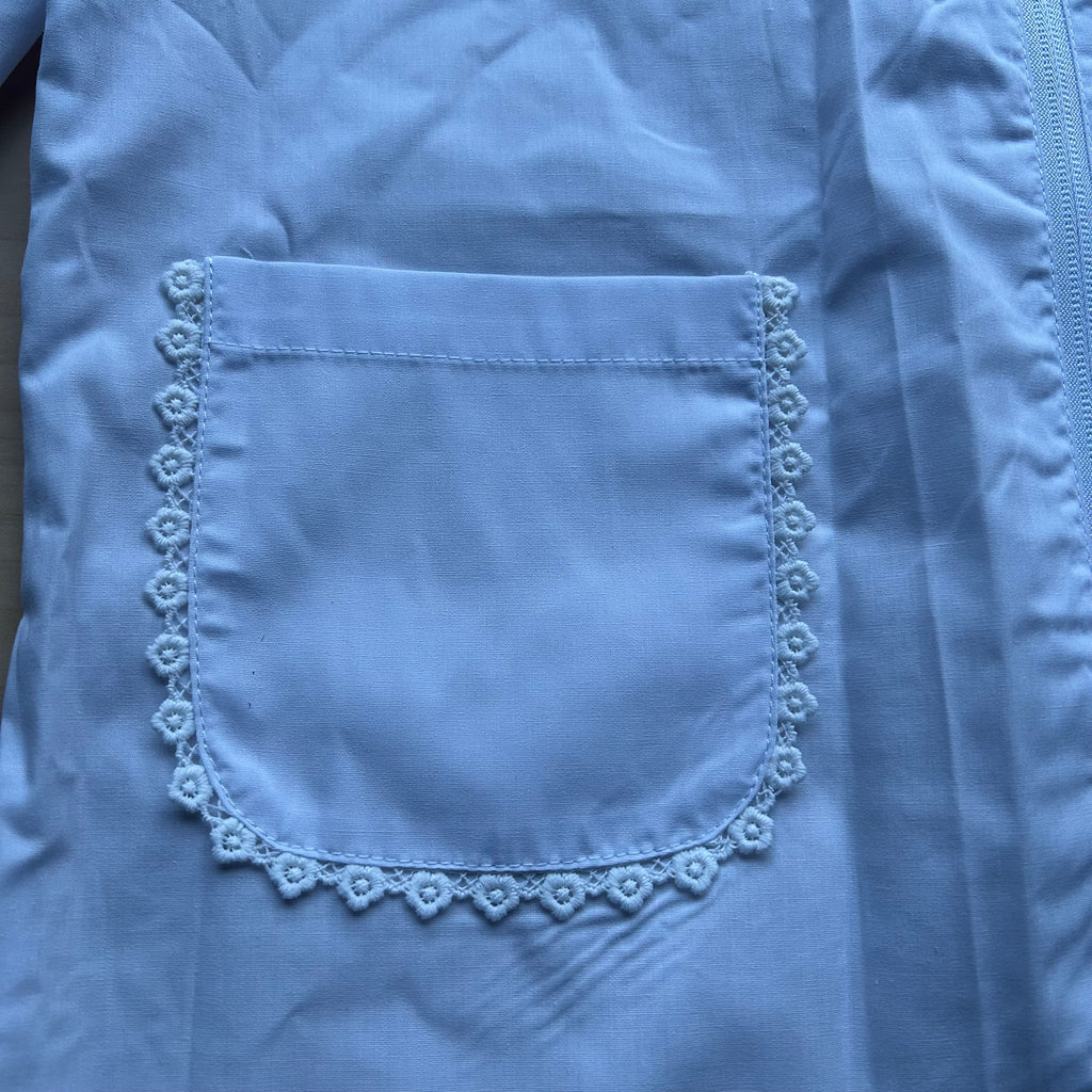 Grembiule Asilo Scuola Materna Bianco Bimba Con Cerniera 5 Anni