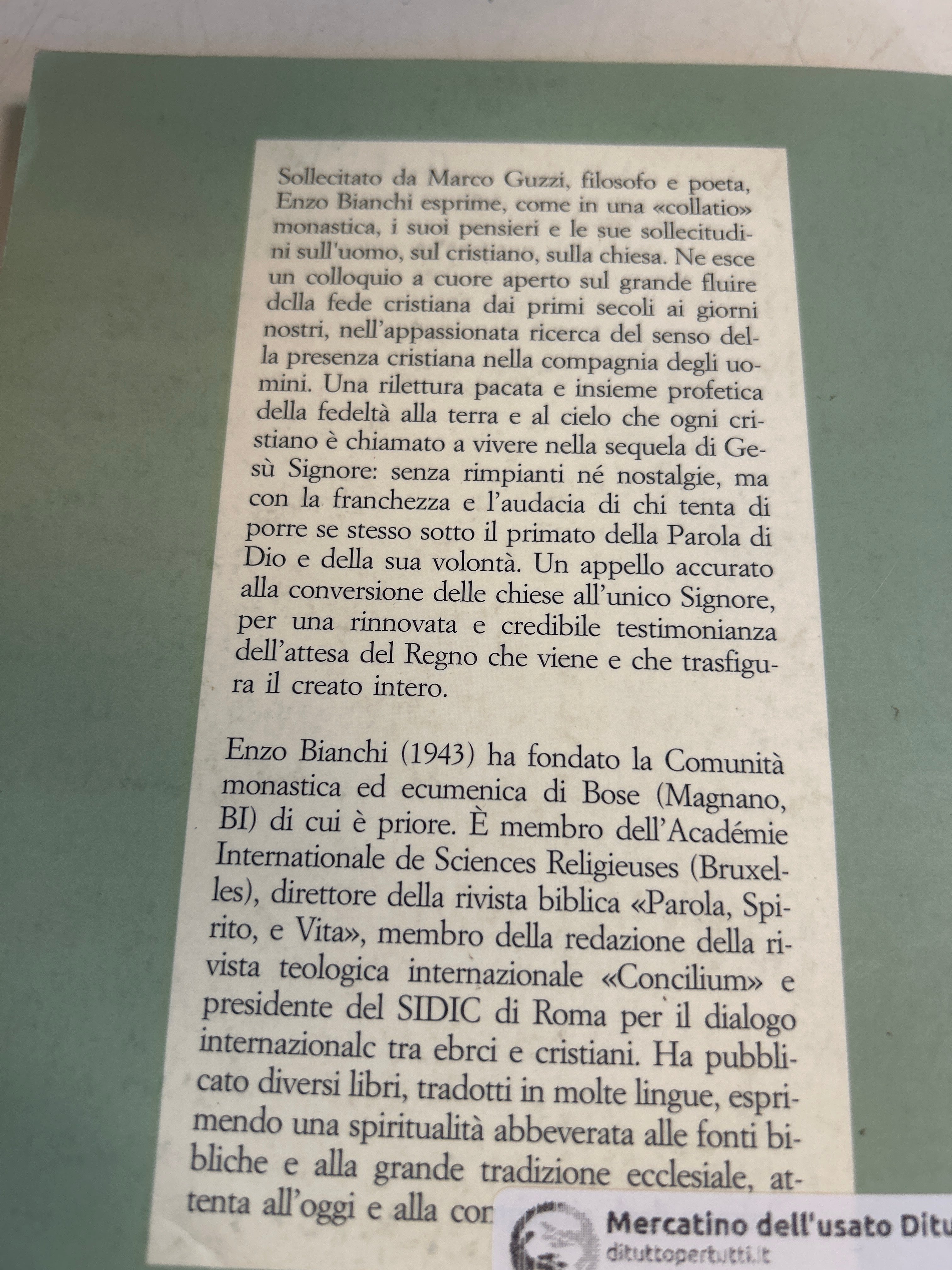 Ricominciare. Nell'anima, Nella Chiesa, Nel Mondo - Enzo Bianchi