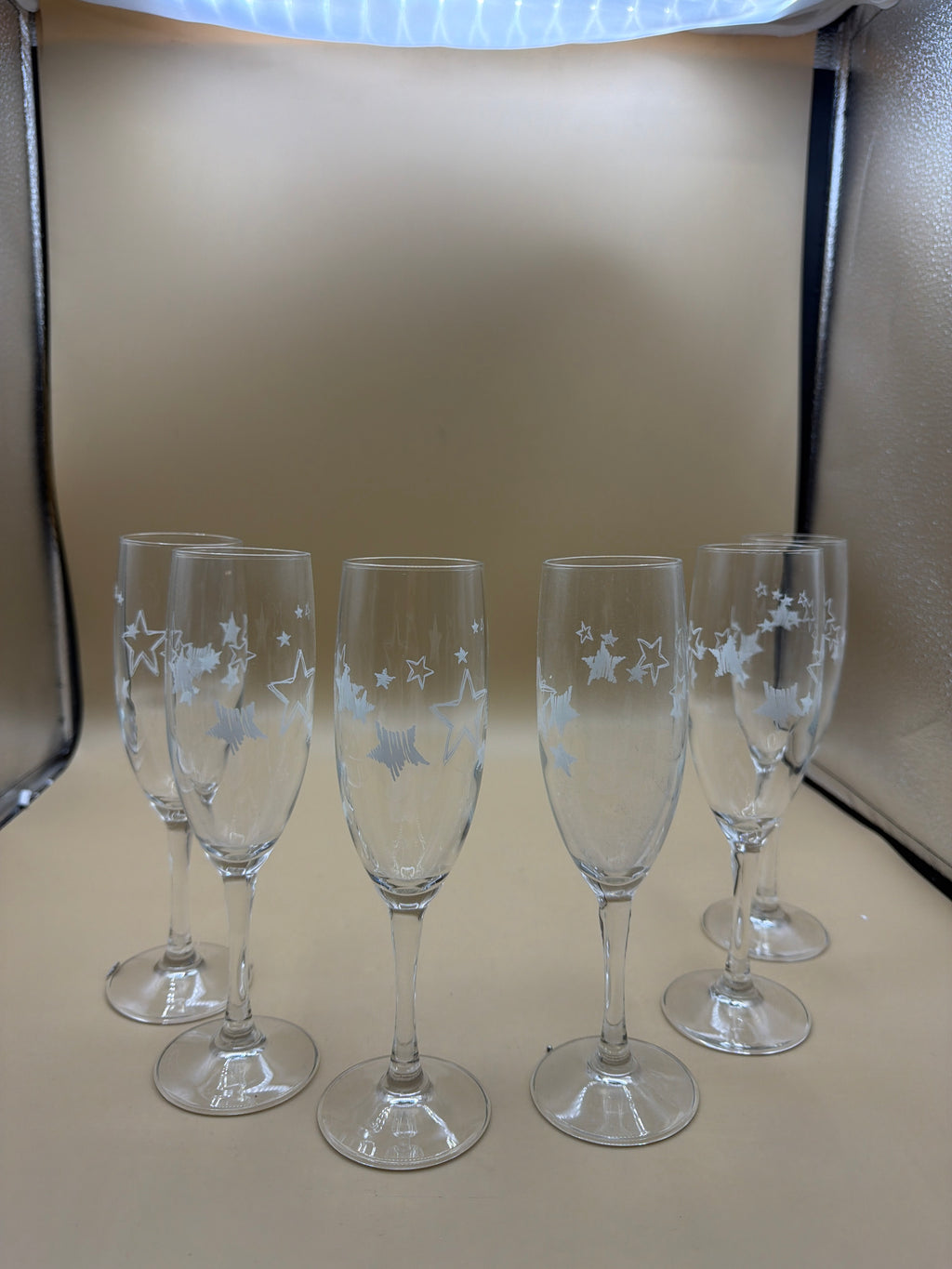 6 Flute Stelline Diamante Bormioli