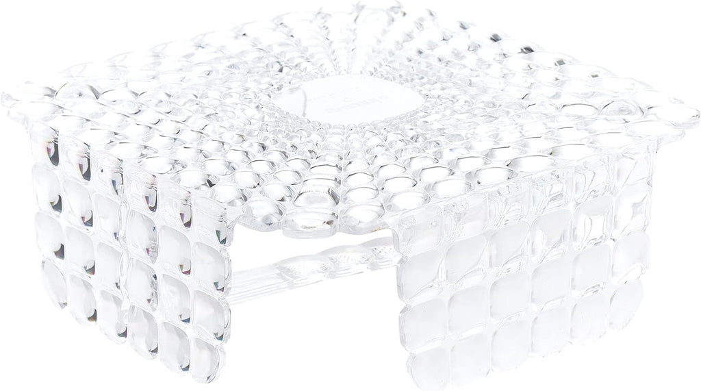 Guzzini - Tiffany, Portatovaglioli Orizzontale Quadrato Con Barra Ferma Tovaglioli - Trasparente, 20 X 20 X H7,3 Cm - 19870000