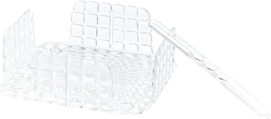 Guzzini - Tiffany, Portatovaglioli Orizzontale Quadrato Con Barra Ferma Tovaglioli - Trasparente, 20 X 20 X H7,3 Cm - 19870000