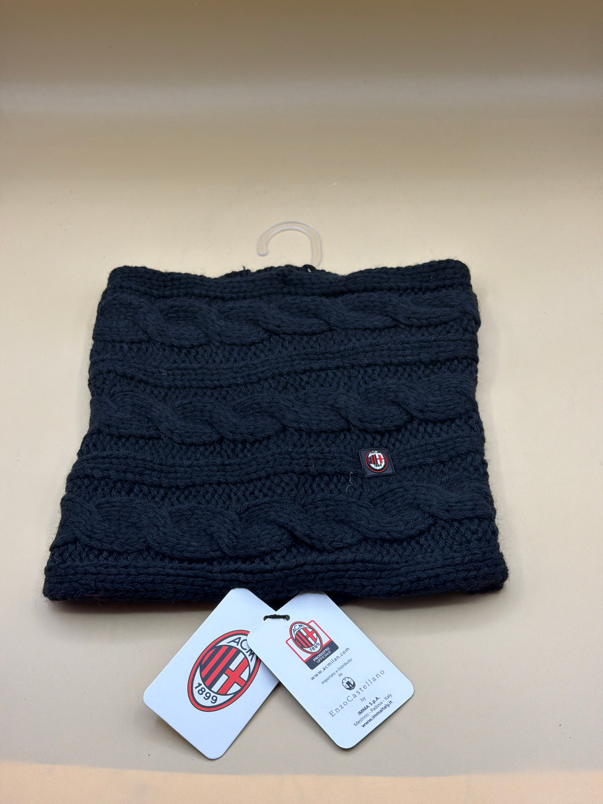 Set Regalo Ac Milan Berretto + Scaldacollo Nuovo 6/8 Anni