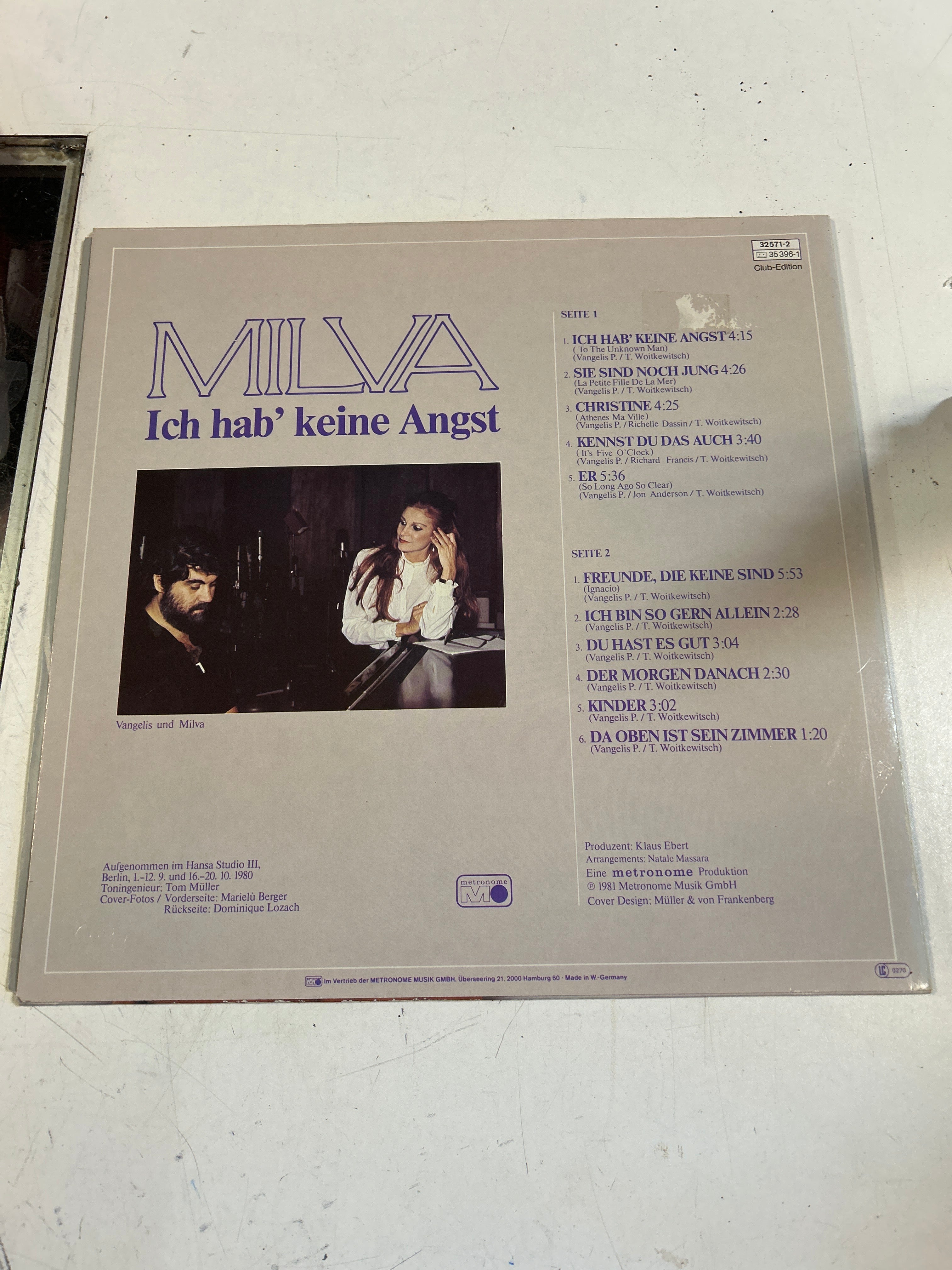 Lp 33 Giri Milva - Ich Hab' Keine Angst