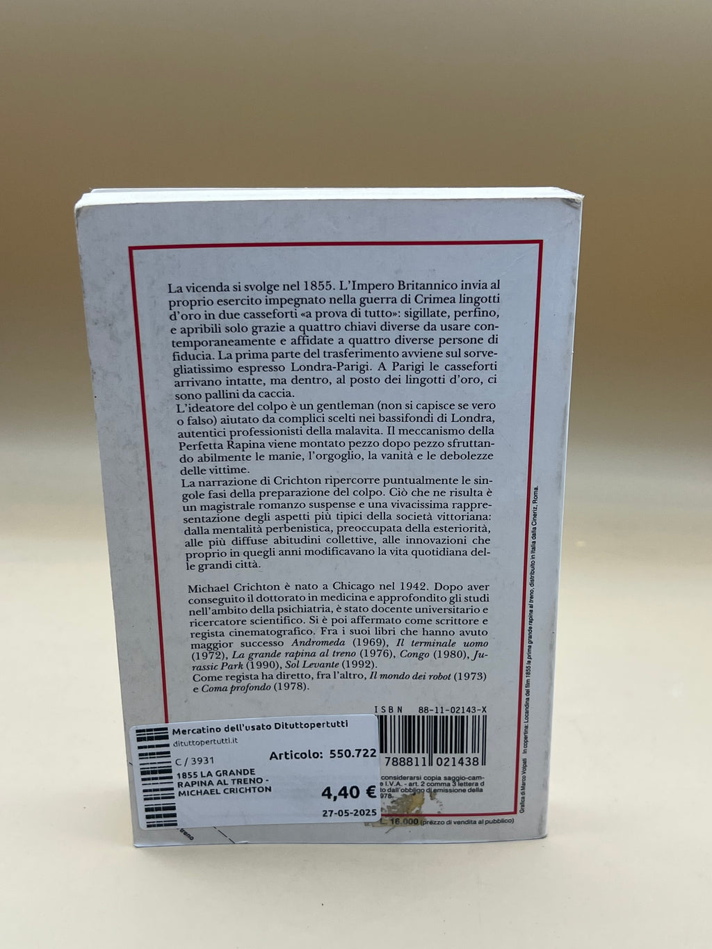 1855 La Grande Rapina Al Treno - Michael Crichton