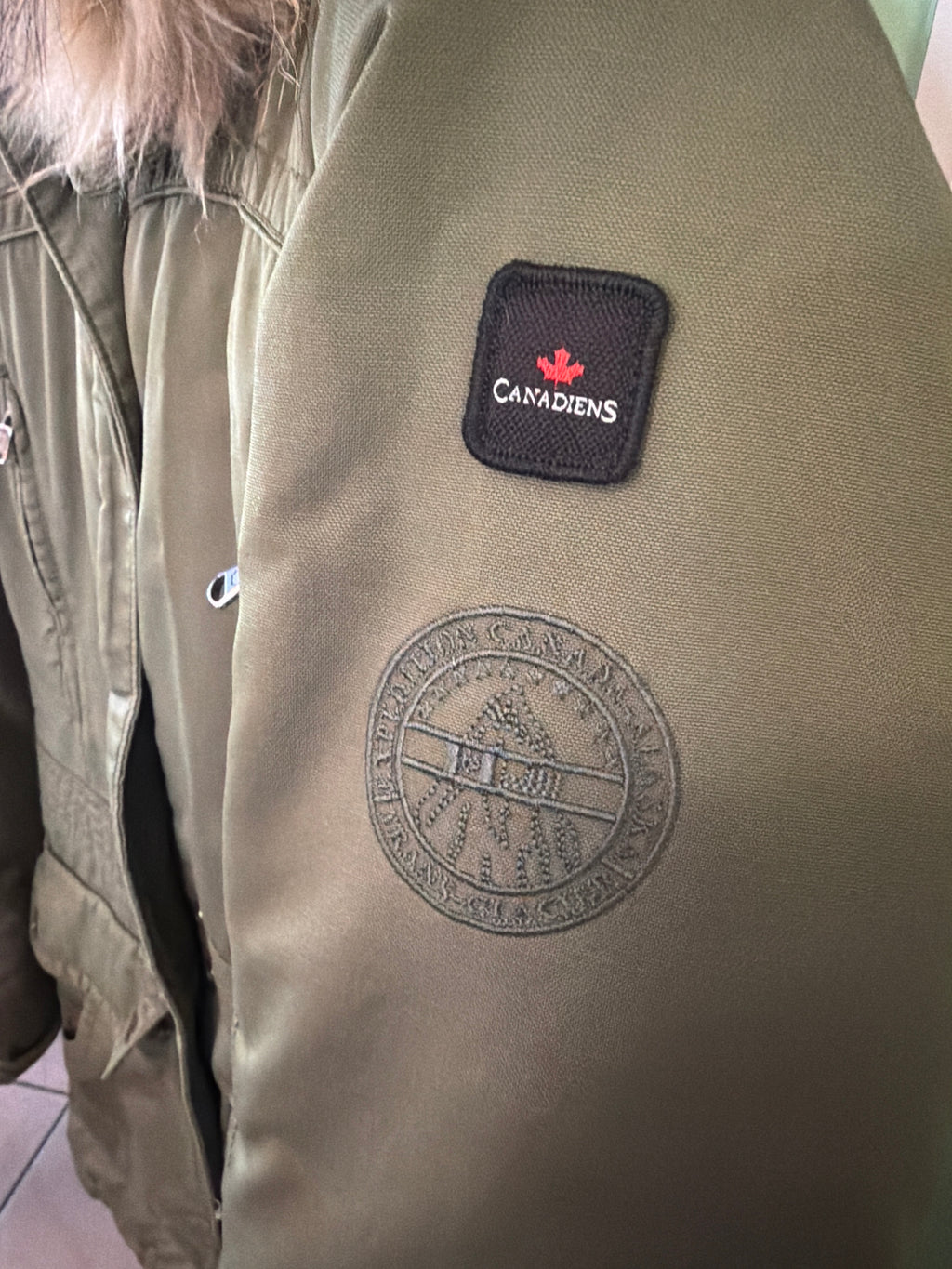 Parka Canadiens Verde Piuma Donna S