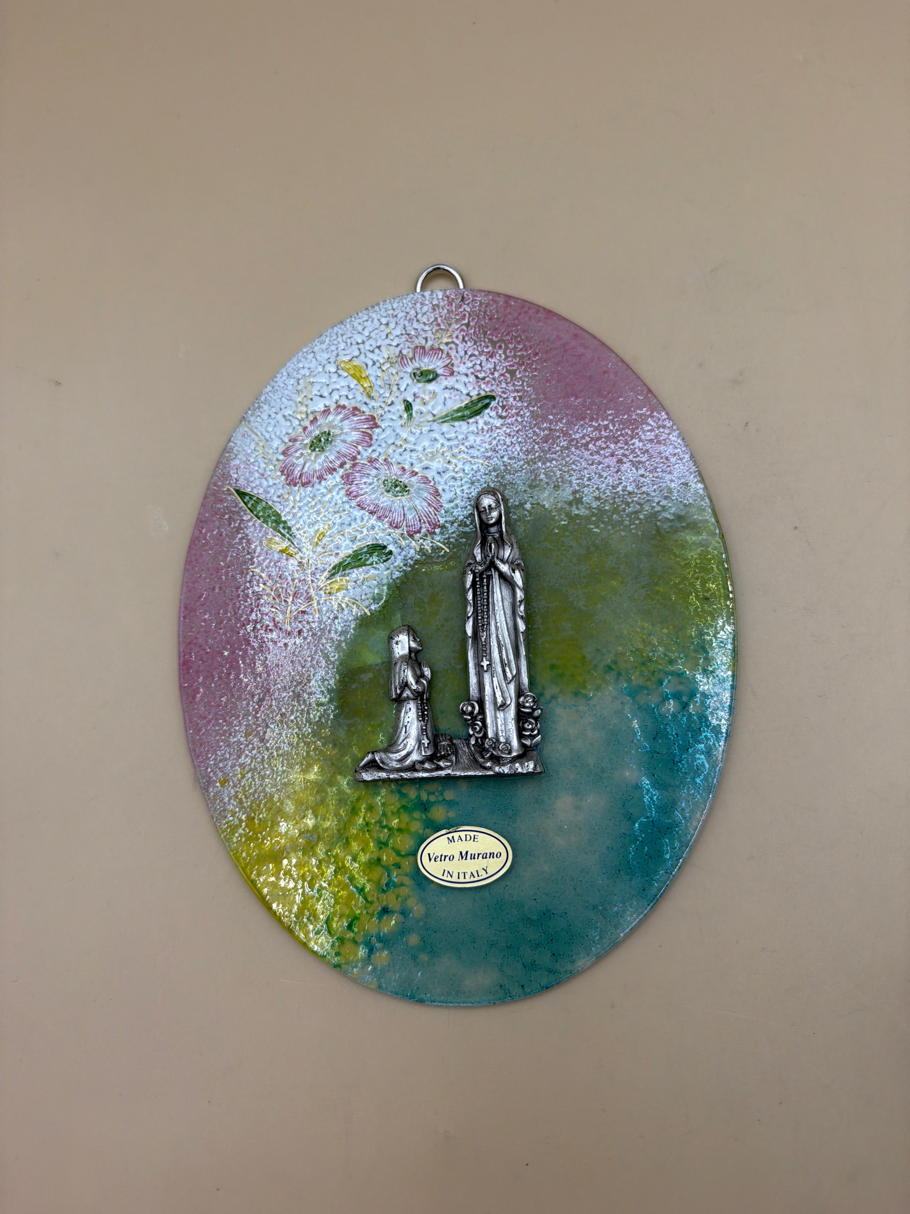 Placca Madonnina Vetro Murano