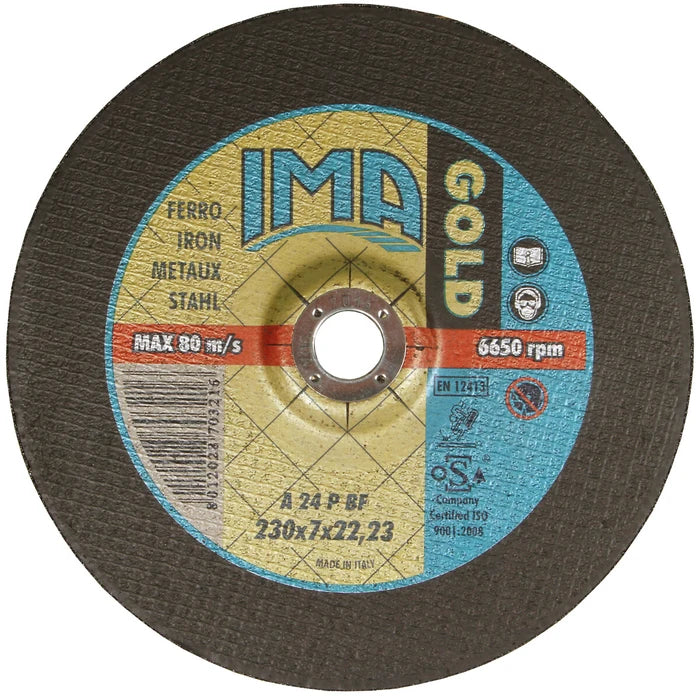 disco abrasivo GRINDING WHEEL 230X7,0X22,2MM GOLD - IMAH23070