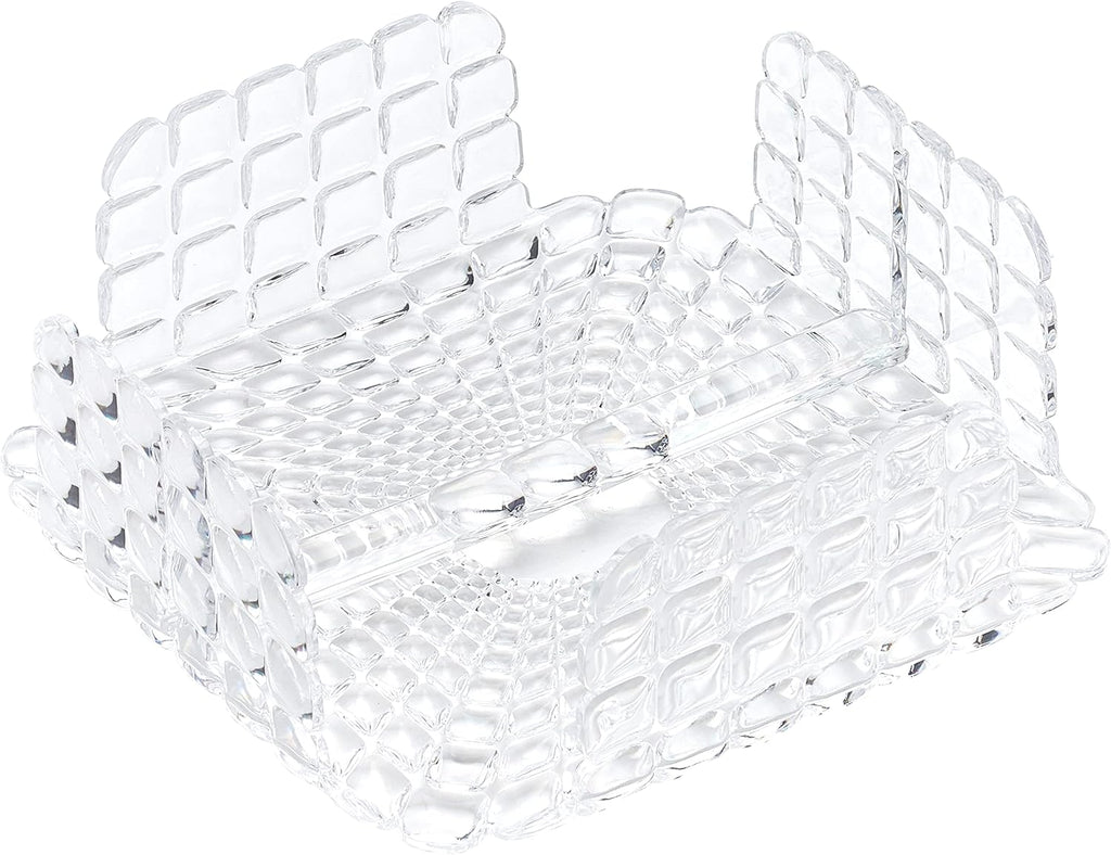 Guzzini - Tiffany, Portatovaglioli Orizzontale Quadrato Con Barra Ferma Tovaglioli - Trasparente, 20 X 20 X H7,3 Cm - 19870000