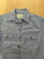 Camicia Donna Tirolese Manica Corta Bianca Azzurra Tg. L Nochstein Trachten