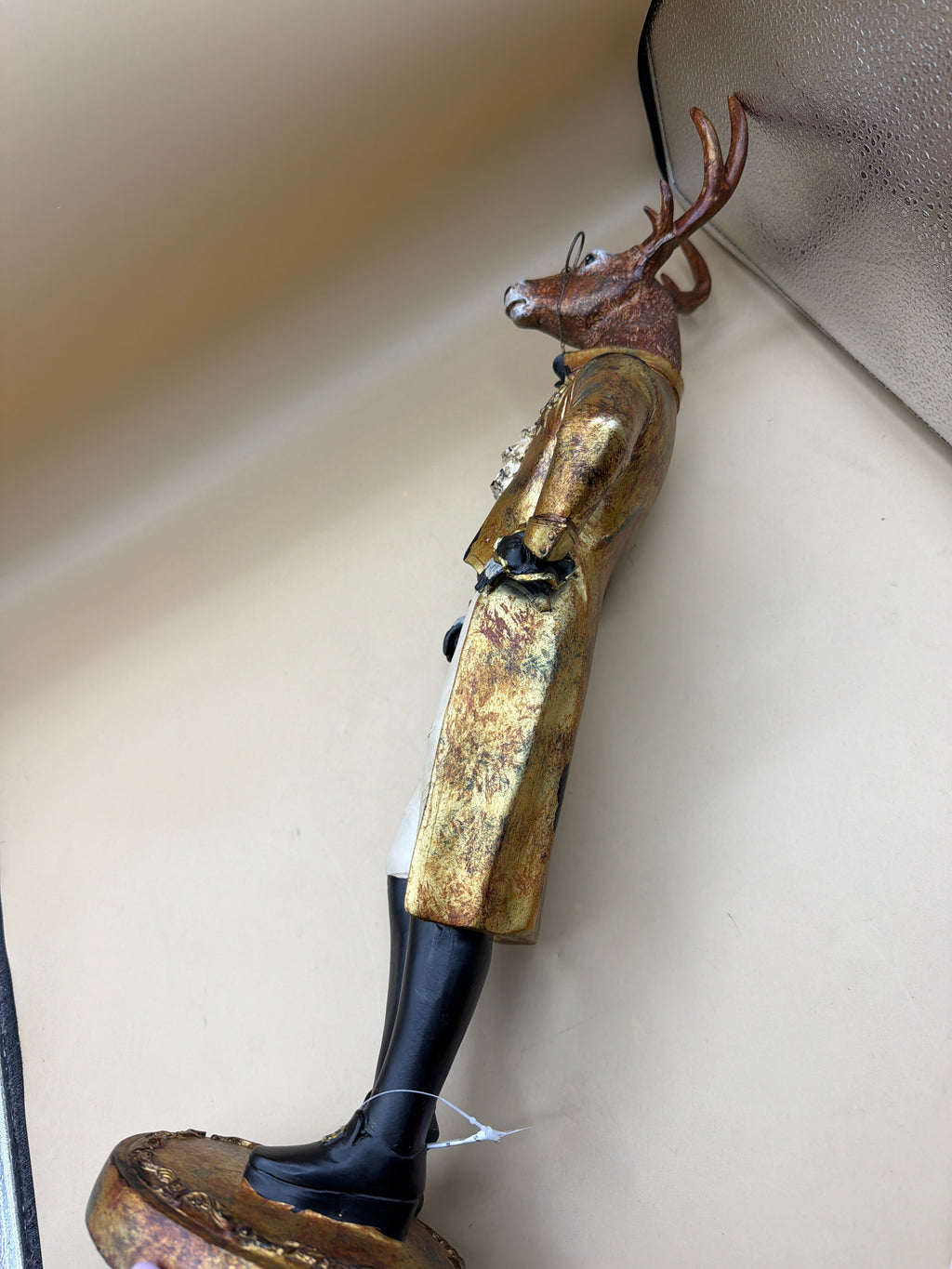 Decorazione Sir Deer 54cm Cervo Dorato