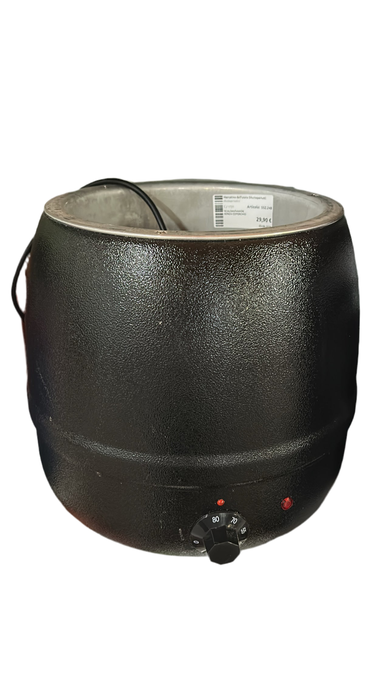 Scaldavivande da 10 litri Senza Coperchio