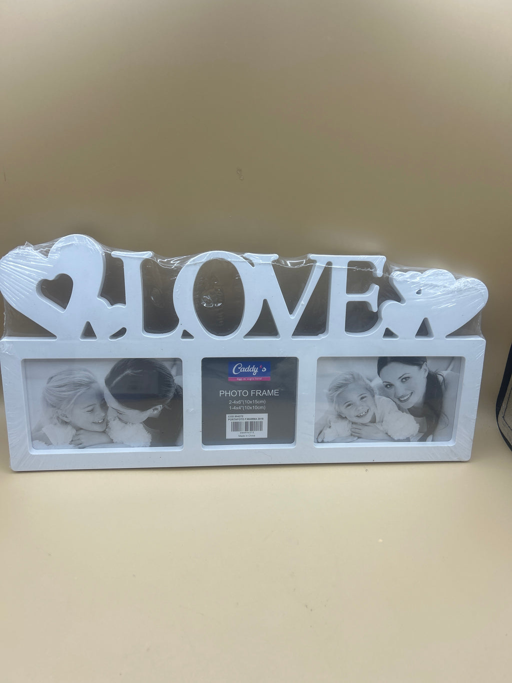 Cornice Plastica Bianca Love Multifoto Nuova