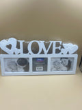 Cornice Plastica Bianca Love Multifoto Nuova