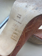 Scarpe Decollete 37 Tacco Finto Rettile pelle