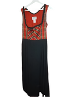 Vestito Tirolese Tartan Rosso Nero Heller Xs