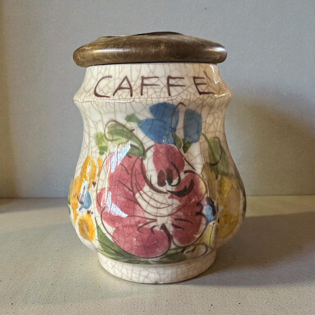 Barattolo Ceramica craquele Vecchia Bassano Tappo Legno