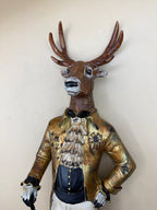 Decorazione Sir Deer 54cm Cervo Dorato
