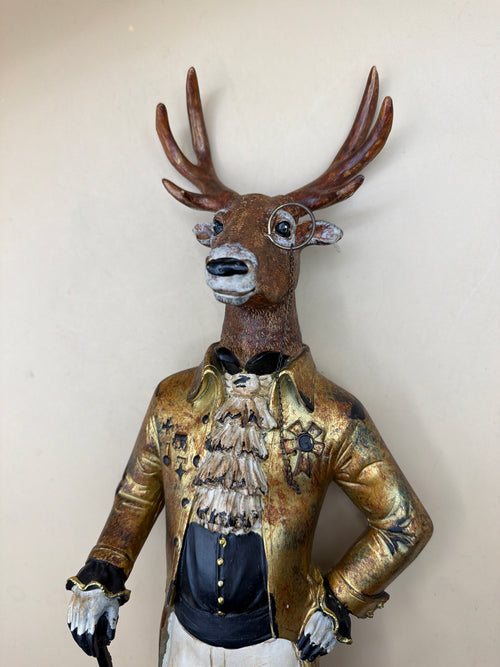 Decorazione Sir Deer 54cm Cervo Dorato