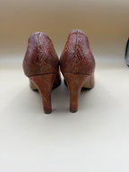 Scarpe Decollete 37 Tacco Finto Rettile pelle