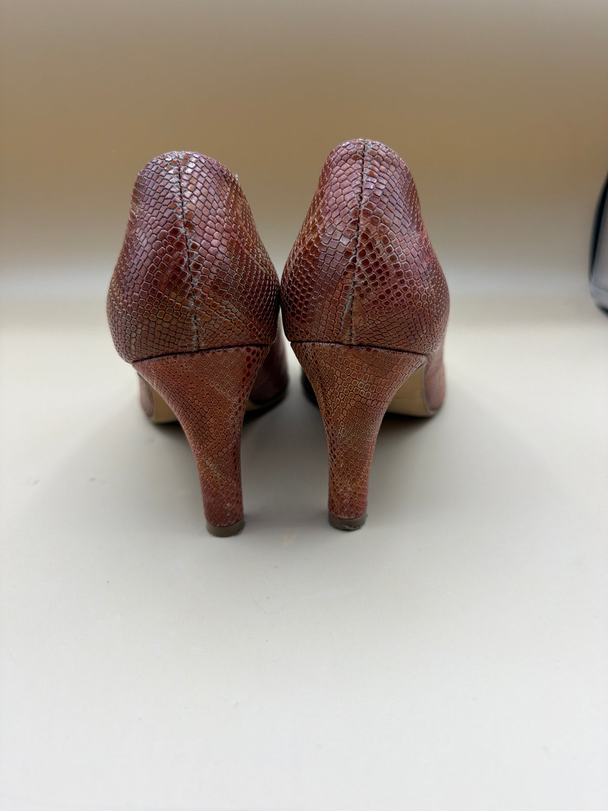 Scarpe Decollete 37 Tacco Finto Rettile pelle