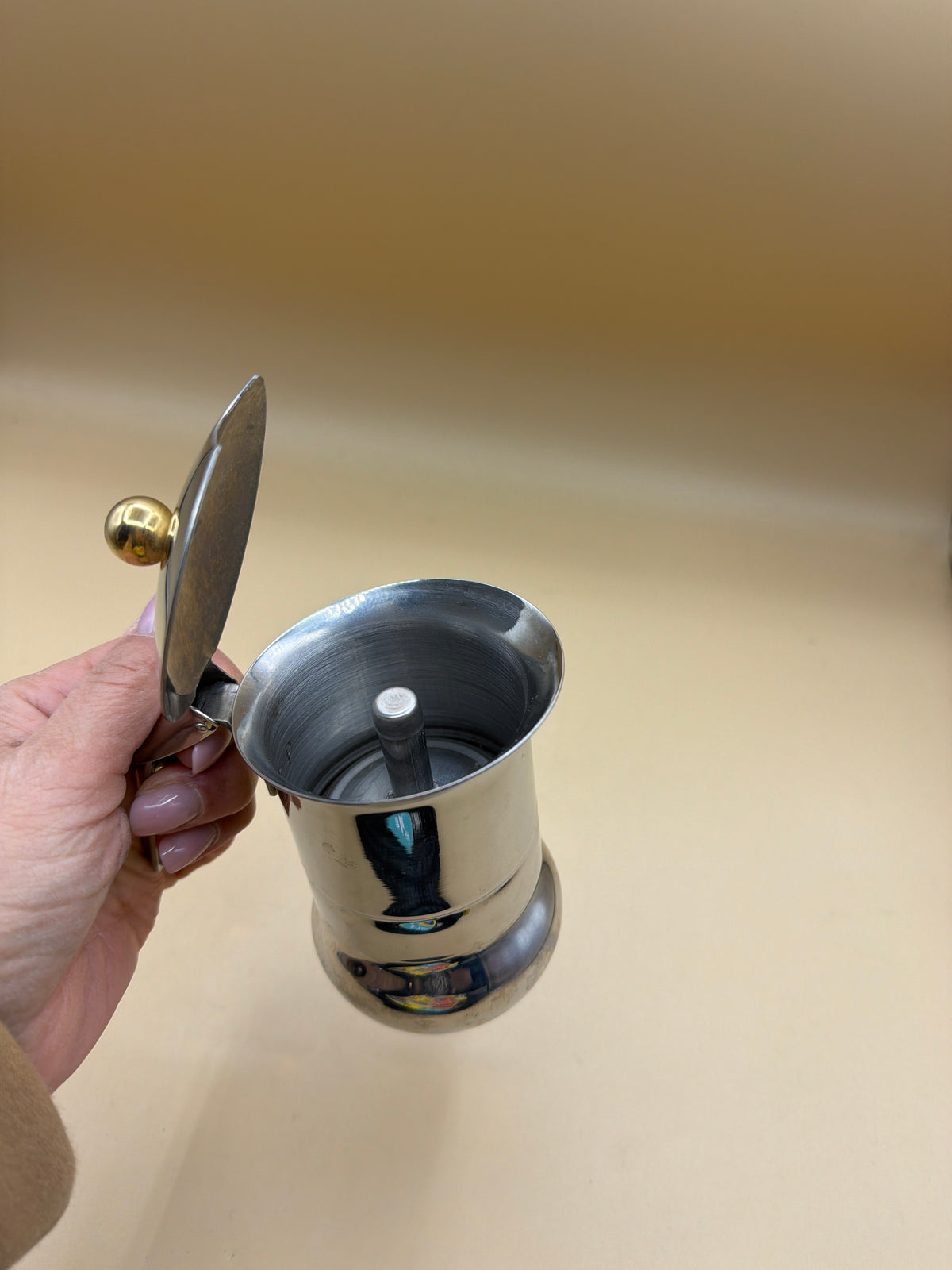 Moka Da 2 Acciaio Oro Amore