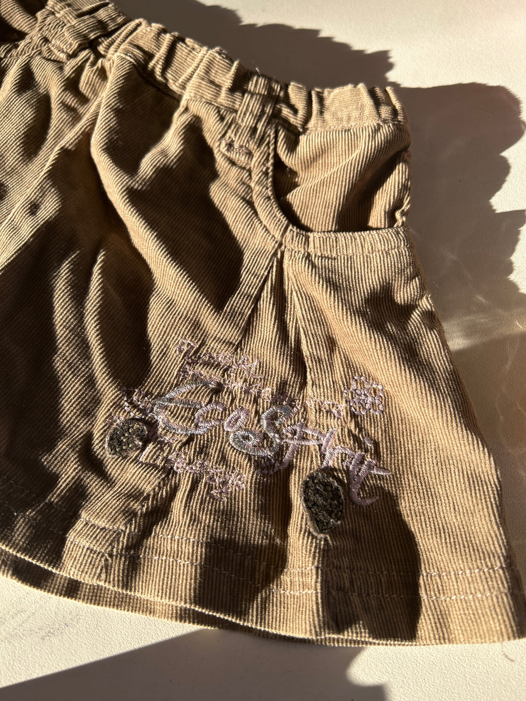 Gonna Velluto Beige Iana Mini 18-24 Mesi