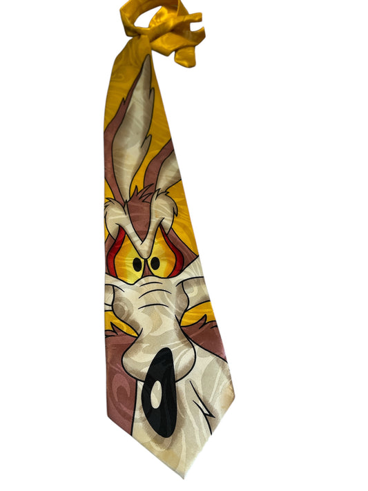Cravatta In Seta Willy Il Coyote Gold City Hand Made