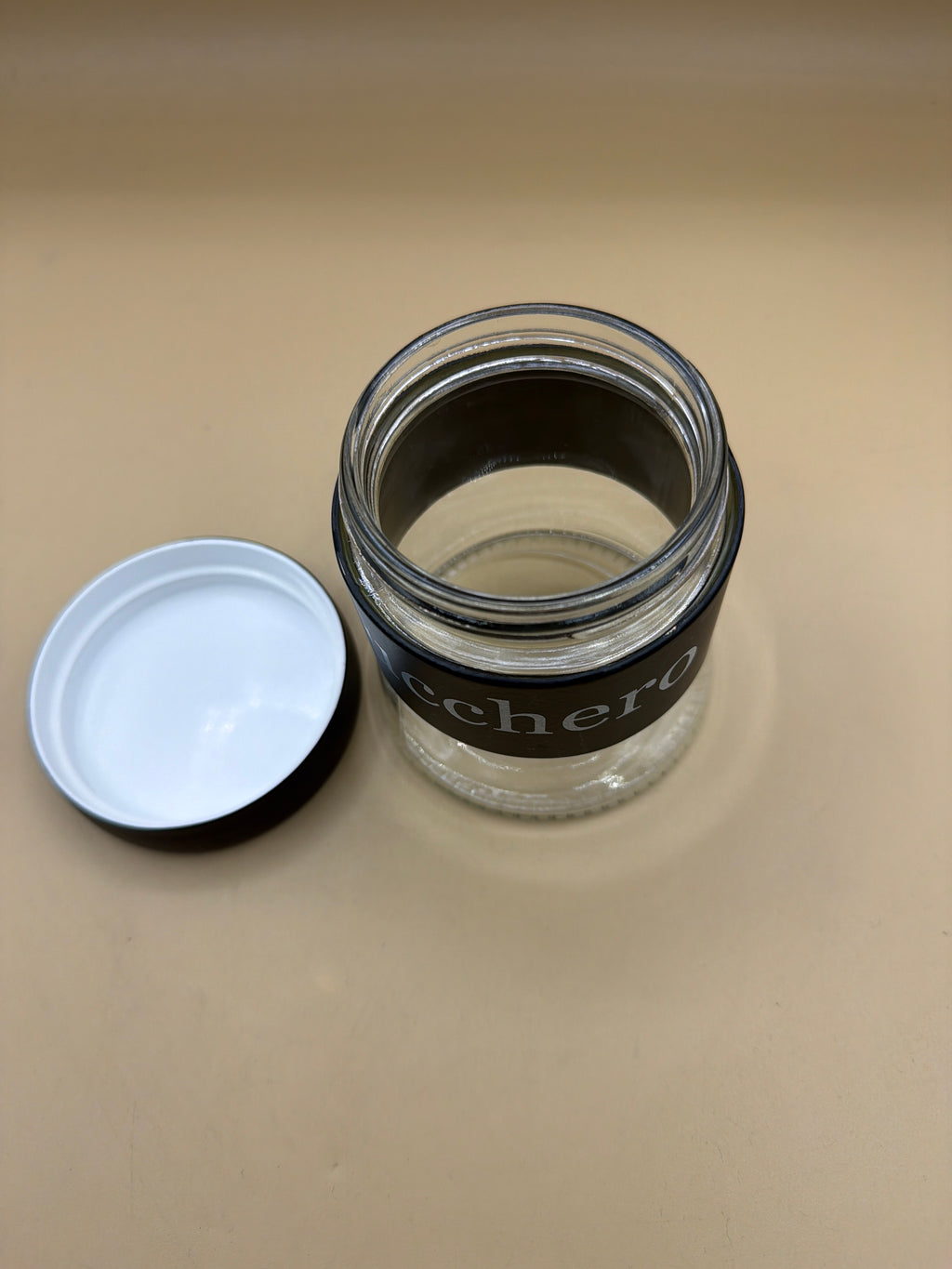 Vaso Nero Vetro Zucchero