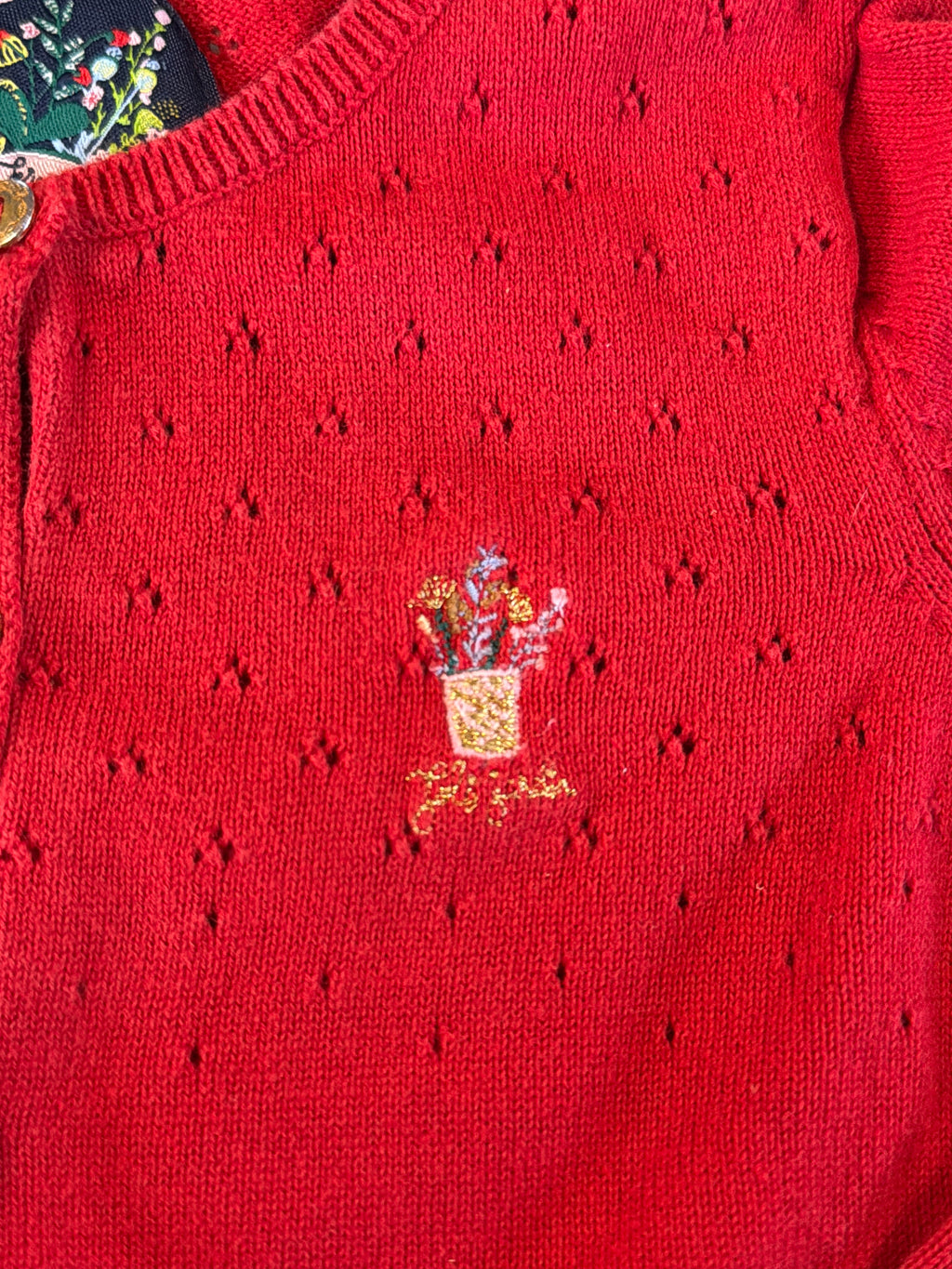 Cardigan Bimba Rosso Sergent Major