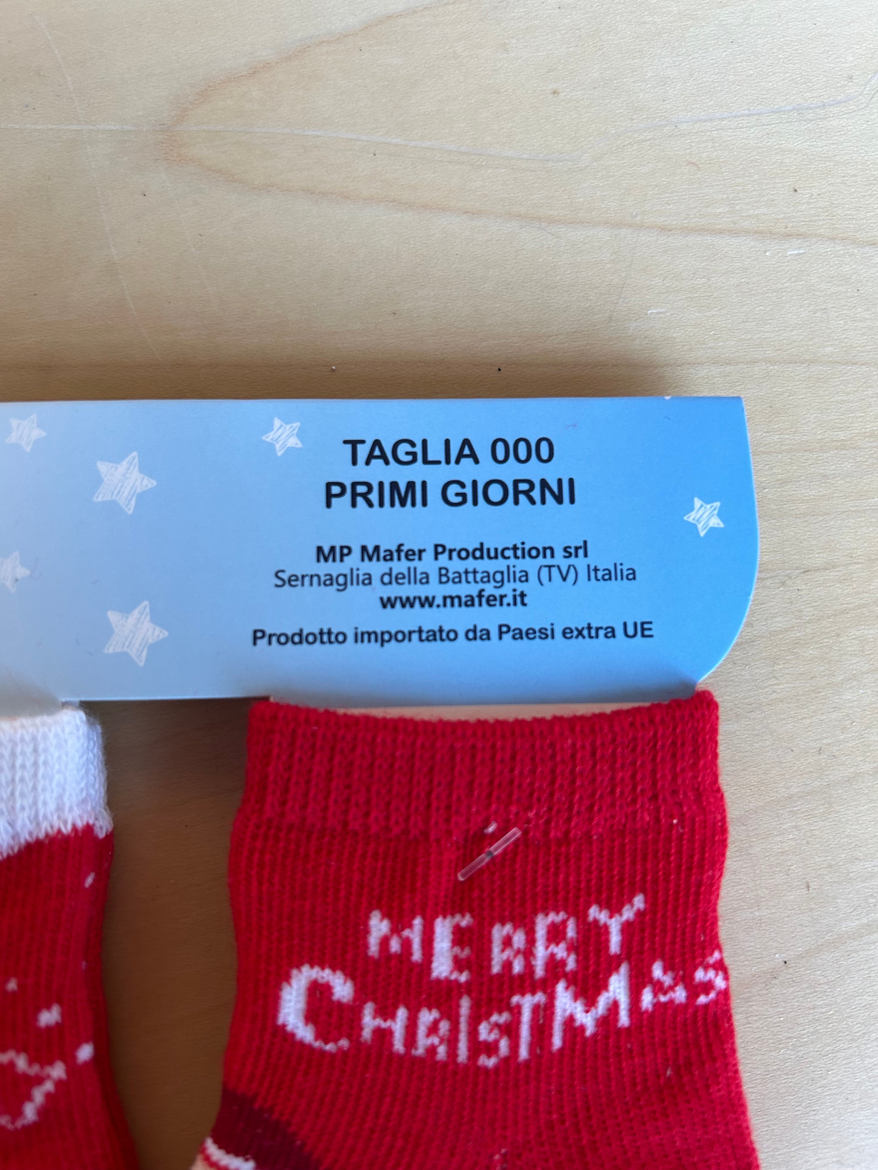 Tre paia di calzini neonati Primi Giorni Natalizi nuovi