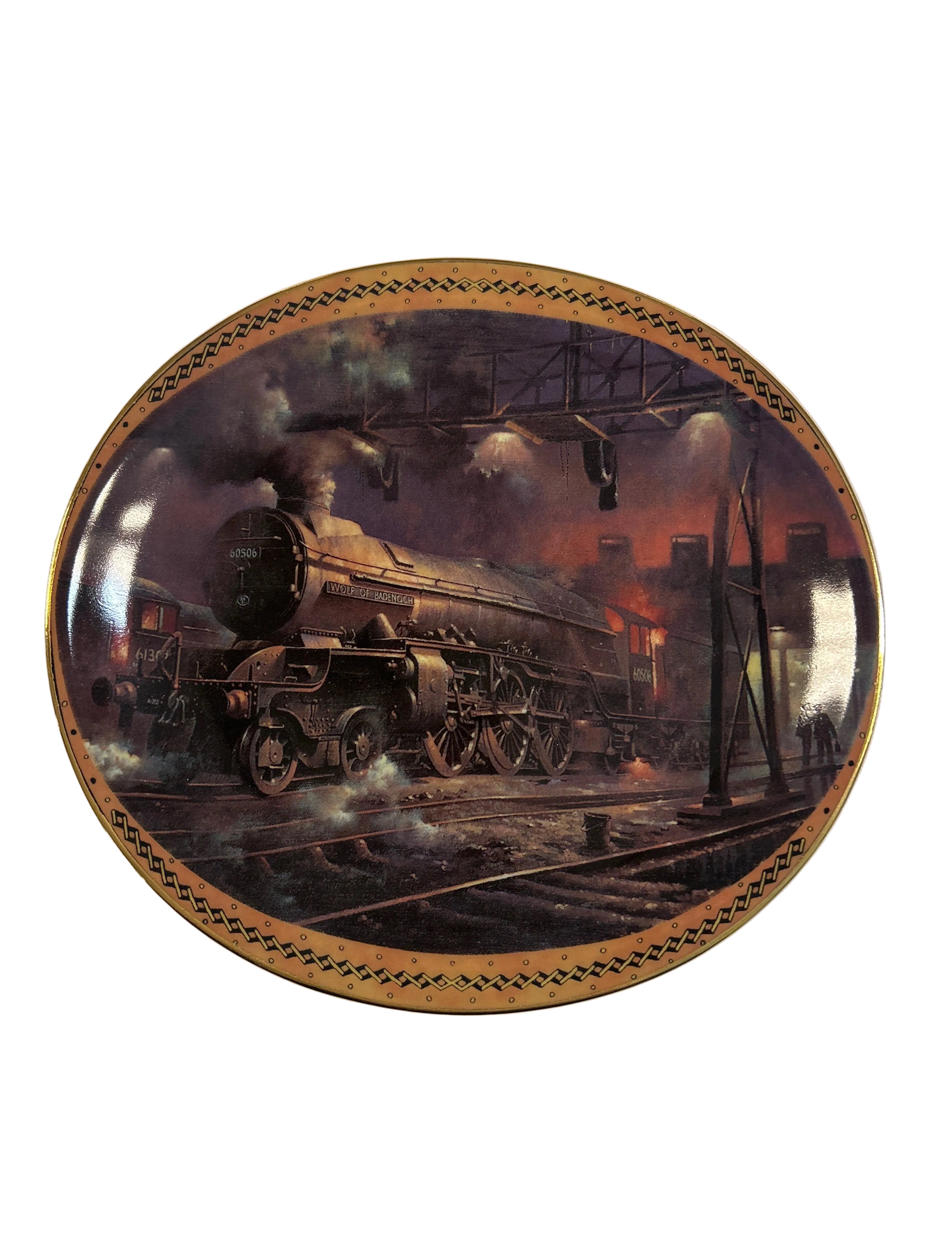 Vintage Bradford Exchange Exchange by Davenport Night Wolf Limited Edition Picture Plate by Philip D Hawkins