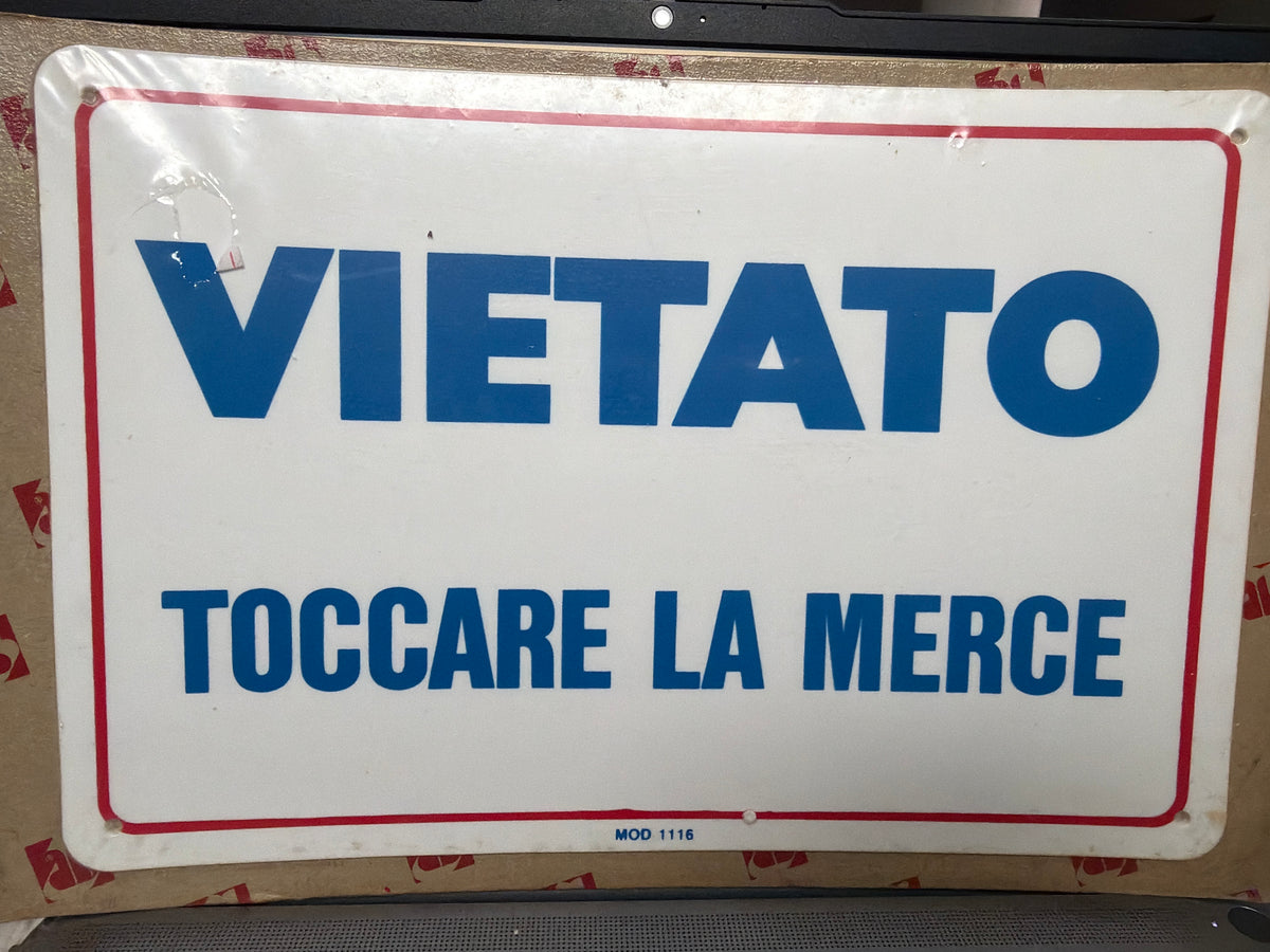 Cartello Segnaletico Vietato Toccare La Merce Mod. 1116 Cm 20x30 Pvc