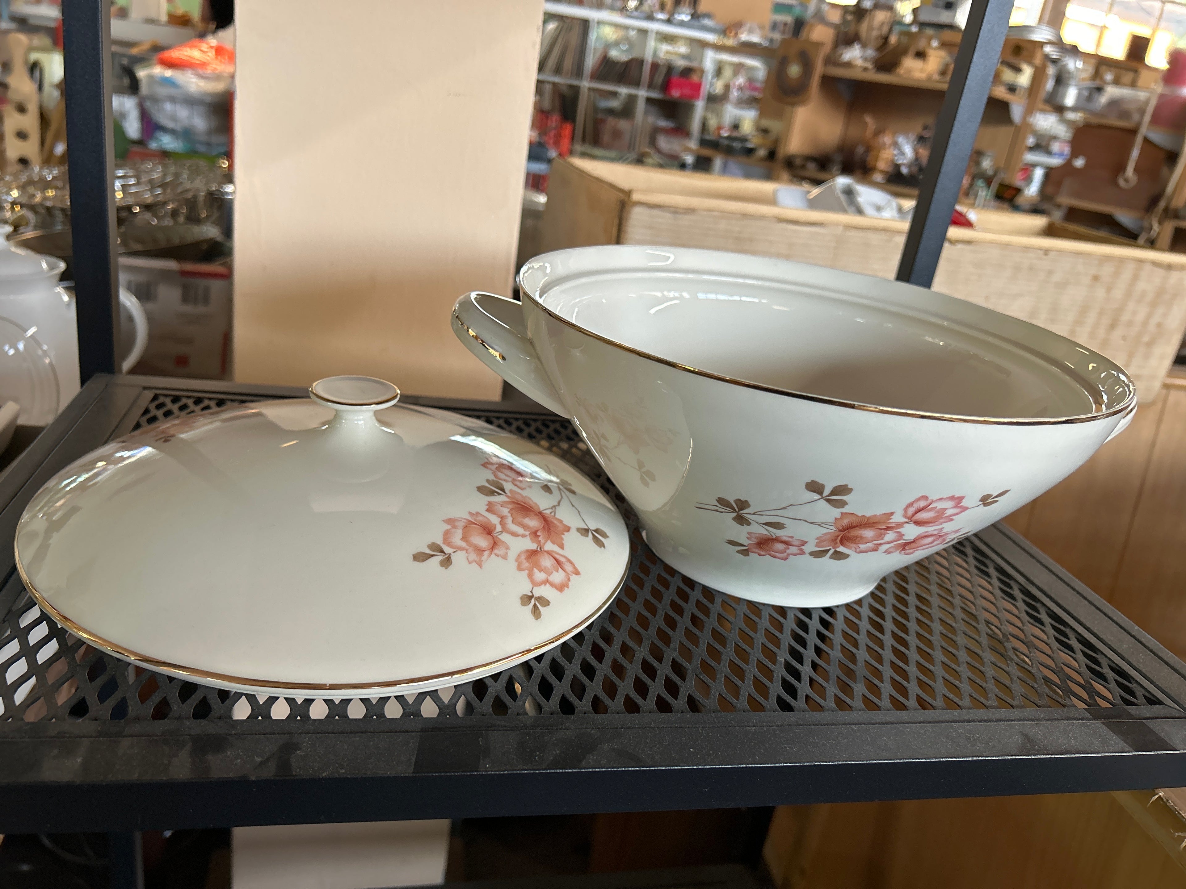 Zuppiera Rot Burg Con Coperchio bordo oro