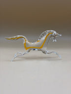 Cavallo In Vetro Di Murano Trasparente Giallo
