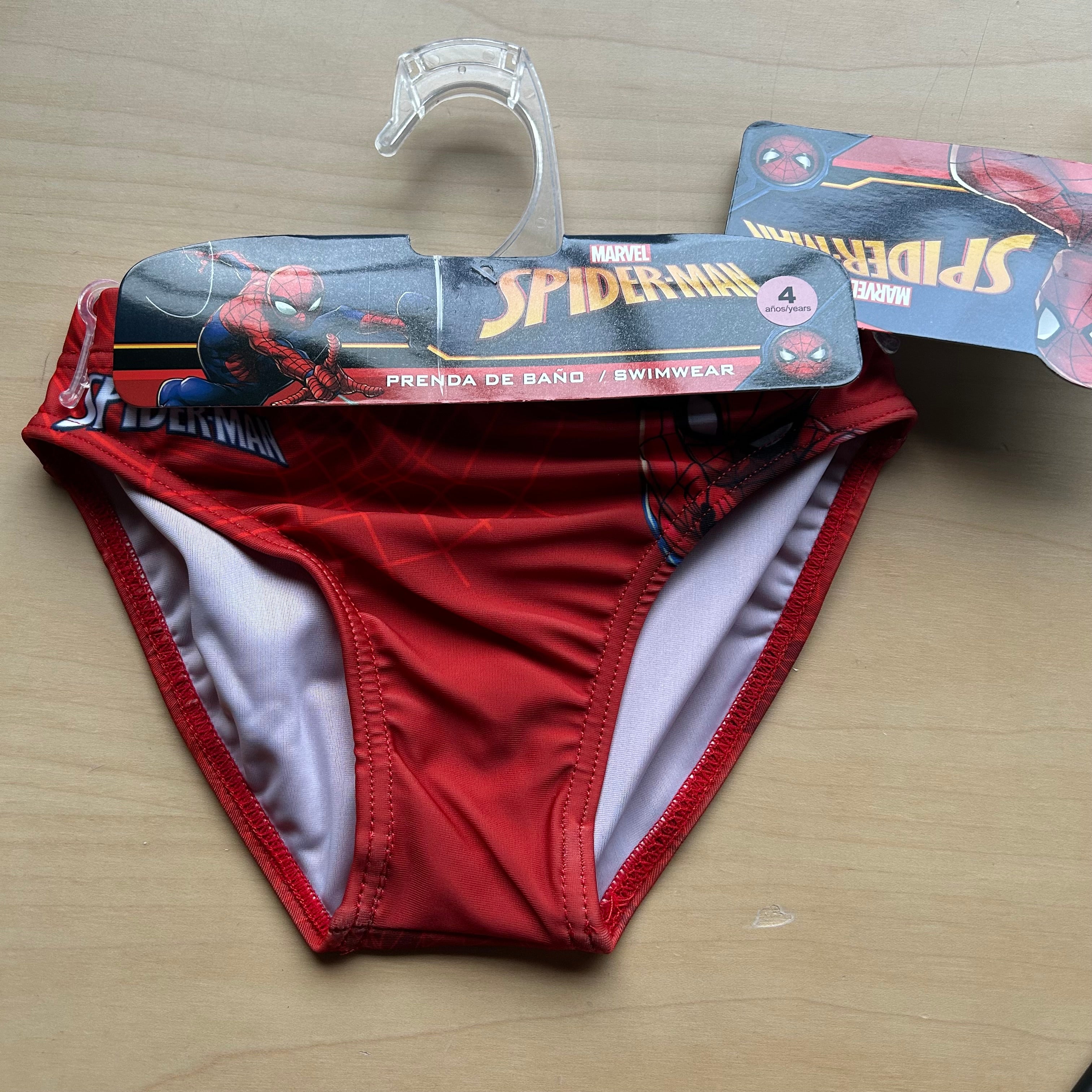 Costume Da Bagno Slip Bimbo Mare Piscina Spiderman Nuovo 6 Anni