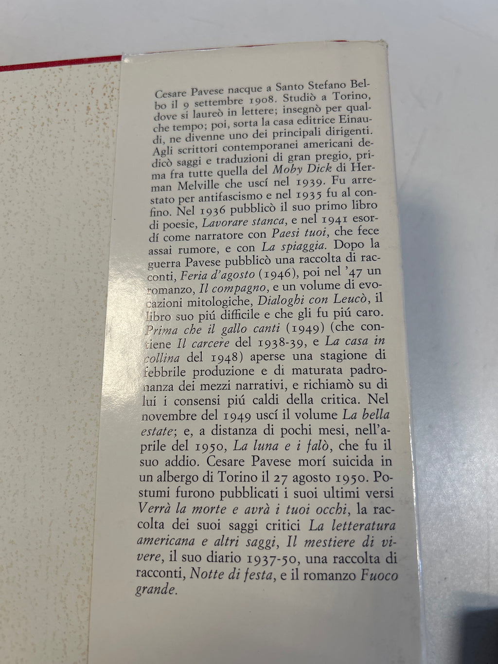 Paesi Tuoi. Cesare Pavese