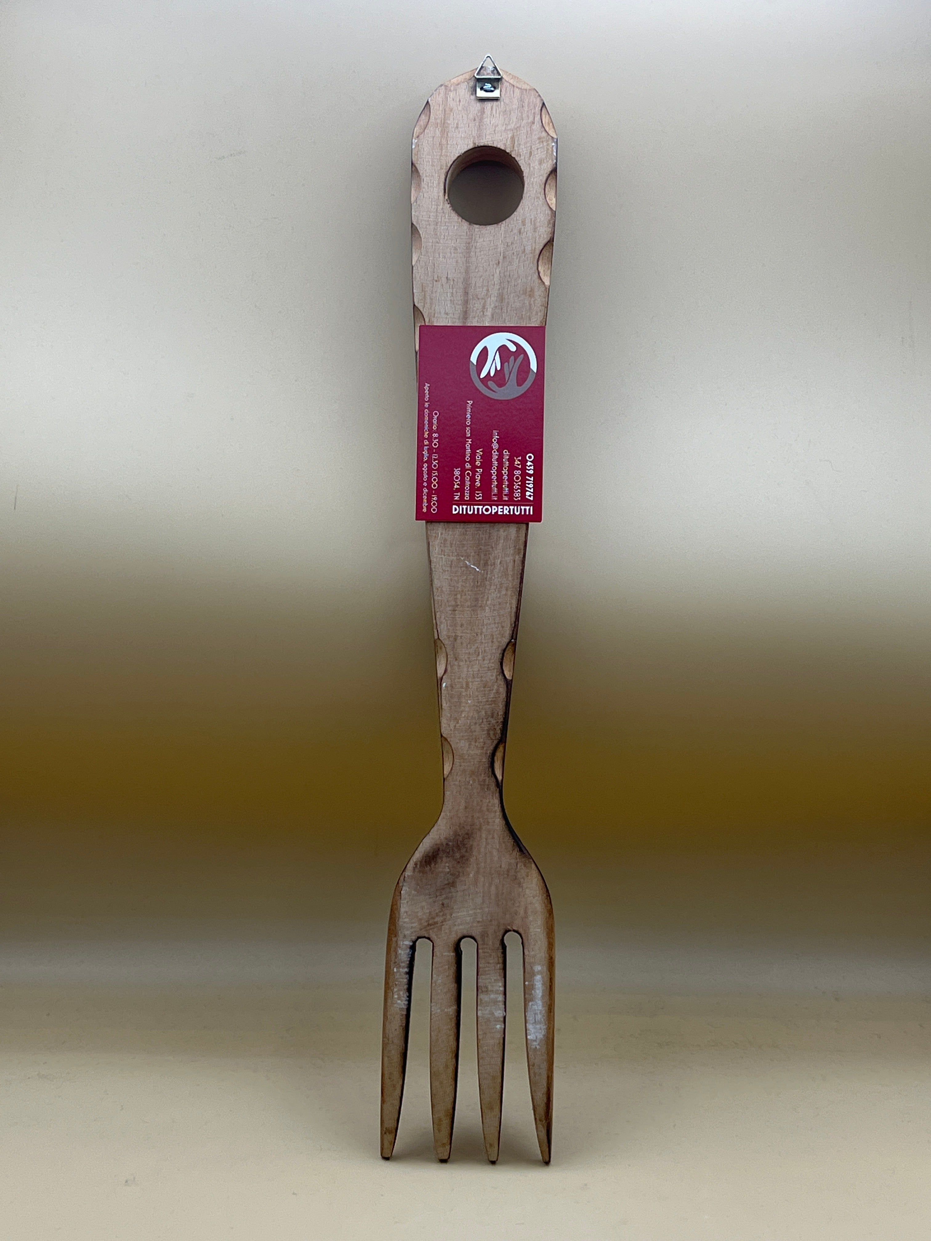 Forchettone Legno Dipinto Appendini