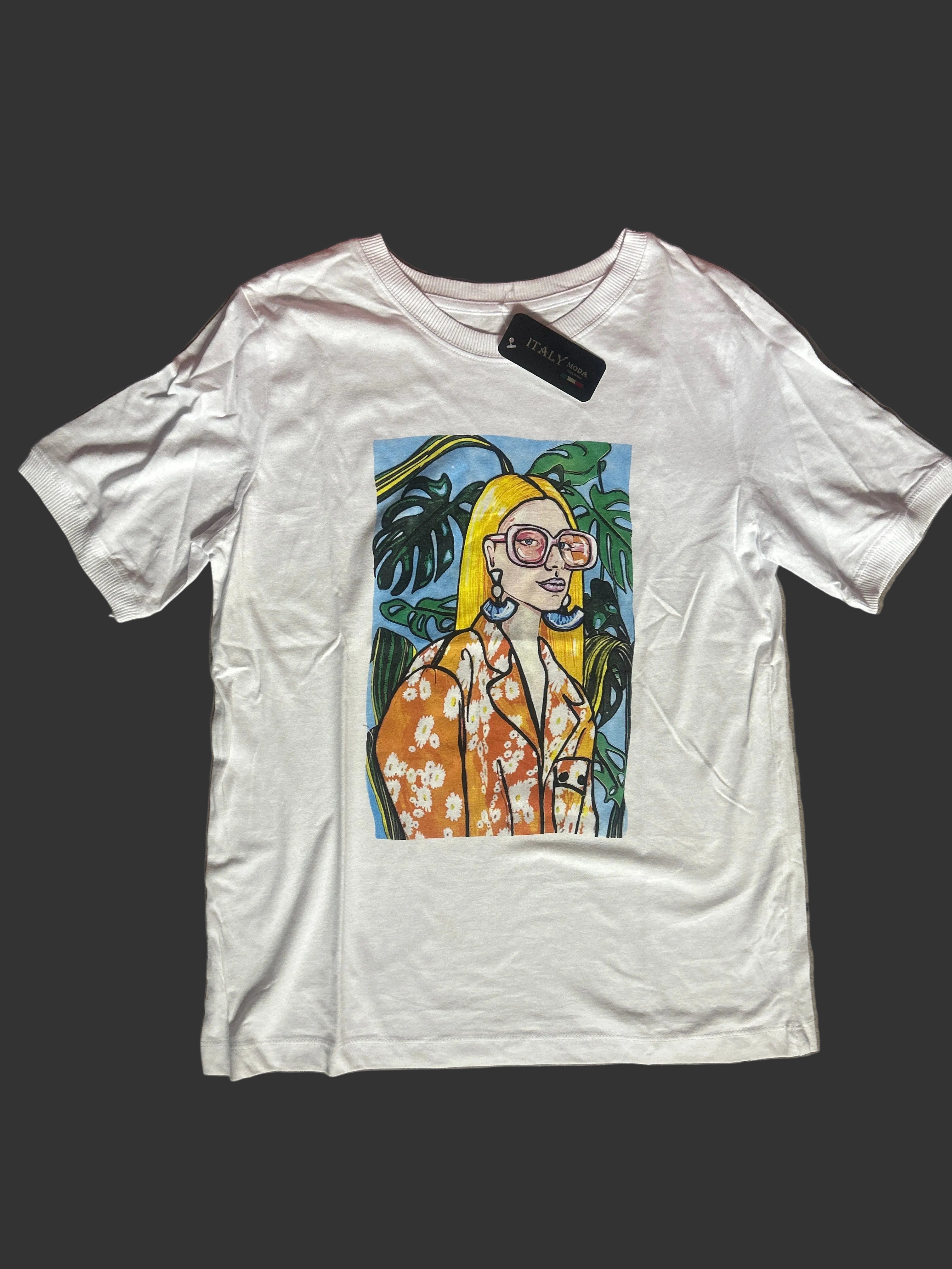 Tshirt Manica Corta Donna Con Stampa