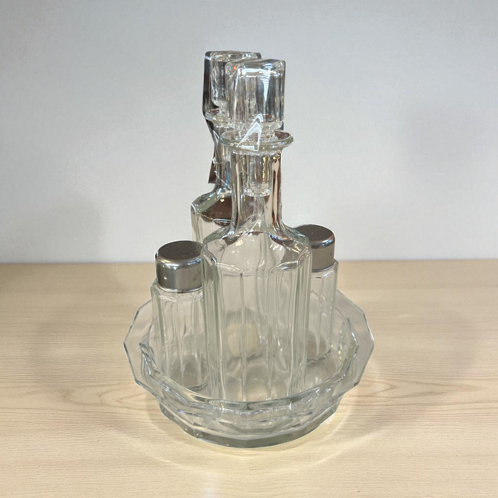 Oliera Cristallo Con Vassoio