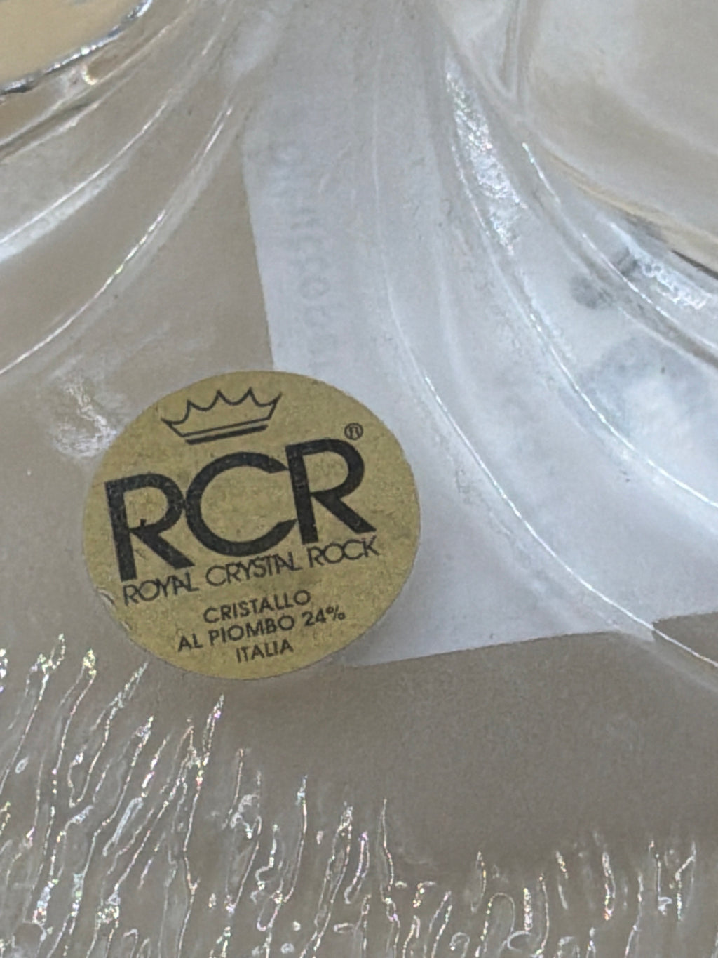 Coppia Cigni Fermacarte Rcr Cristallo Pb