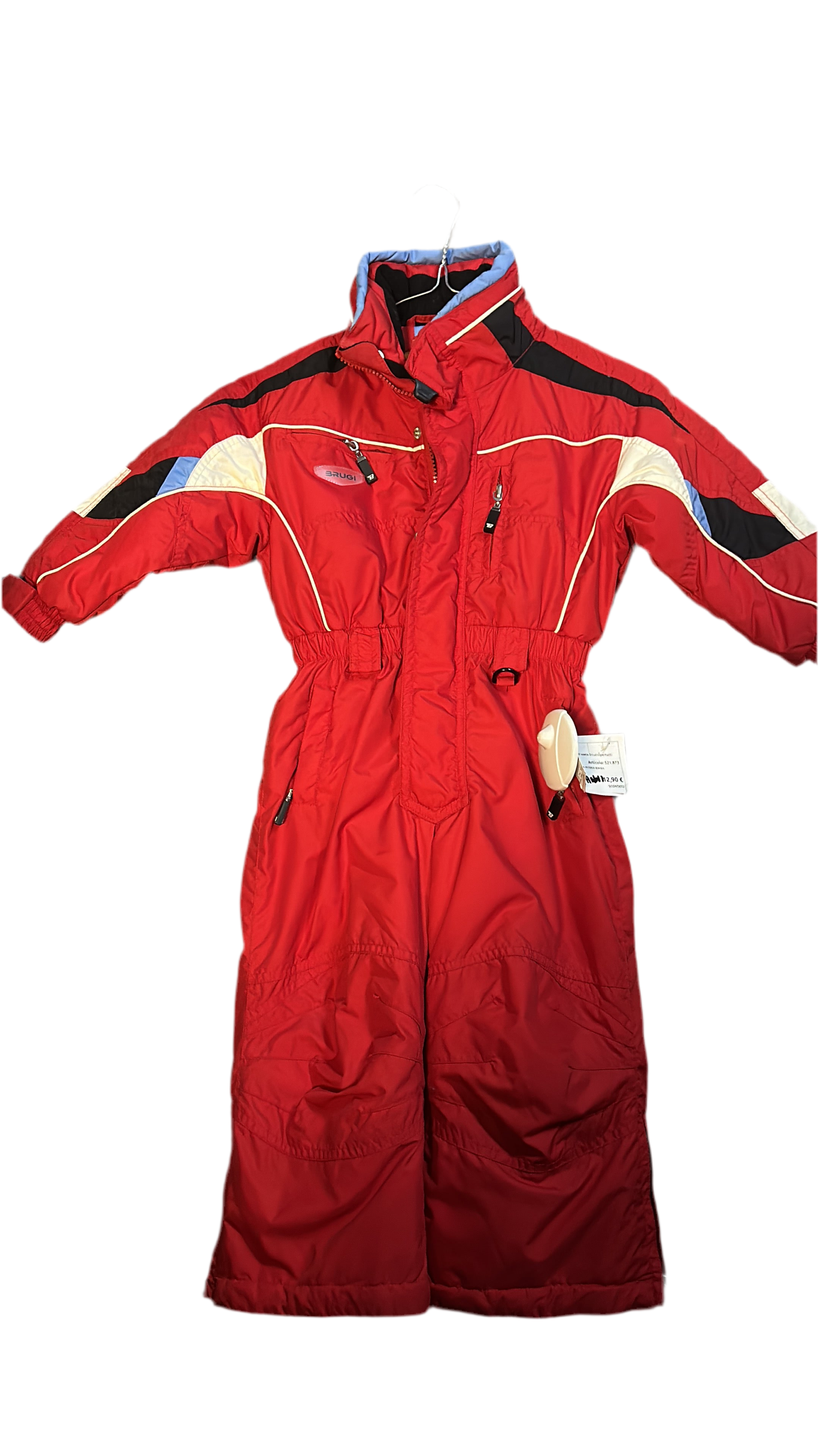 Tuta Sci Rossa Intera Bimba