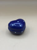 Scatolina A Forma Di Cuore Blu Con Stelle