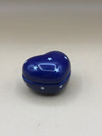 Scatolina A Forma Di Cuore Blu Con Stelle