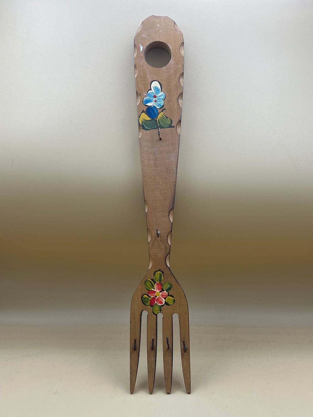 Forchettone Legno Dipinto Appendini