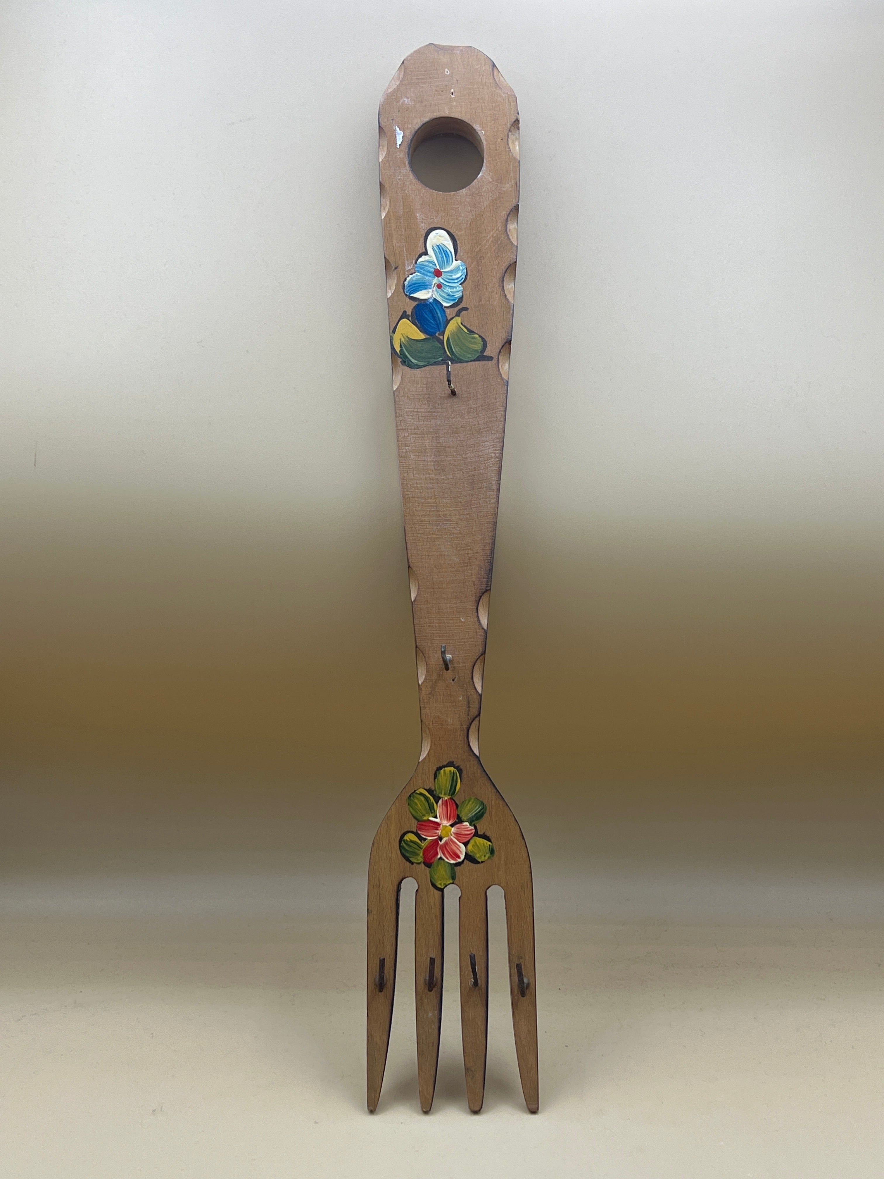 Forchettone Legno Dipinto Appendini